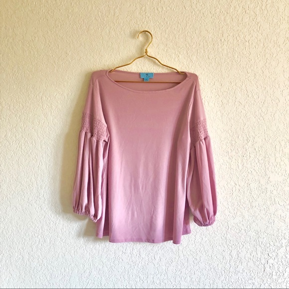 CeCe Tops - CeCe Plus Dusty Rose Puff Sleeve Blouse 💕